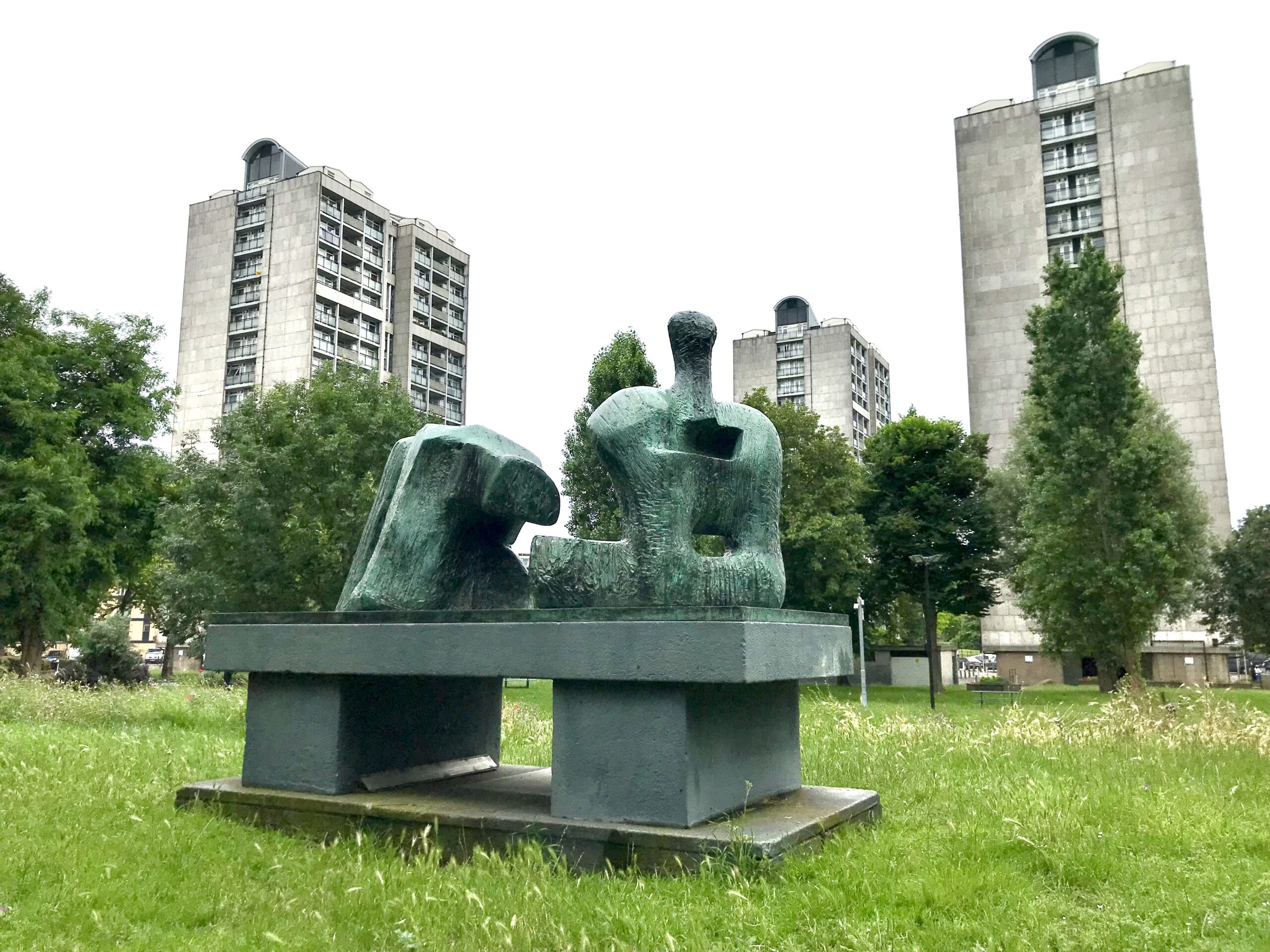 Henry Moore sculpture on the Brandon Estate