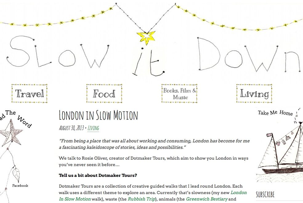 Interview with Slow It Down eZine, 30 August 2013